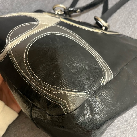 Coach gallery east west Leather Tote with Inlaid/Patchwork design - Picture 9 of 12